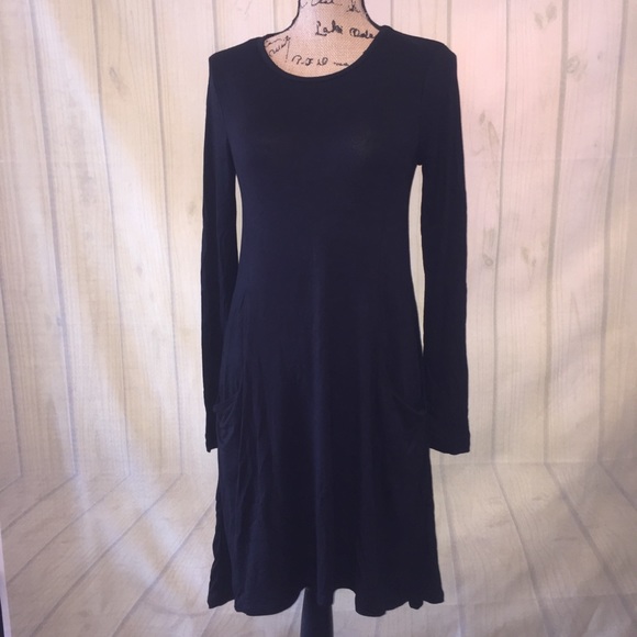 LAST ONE! Black tunic dress with pockets - Picture 3 of 3